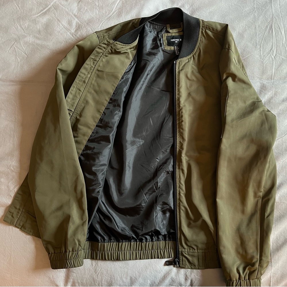 Forever21 Olive Green Windbreaker (Small)